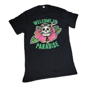 Welcome to Paradise Skull T-shirt